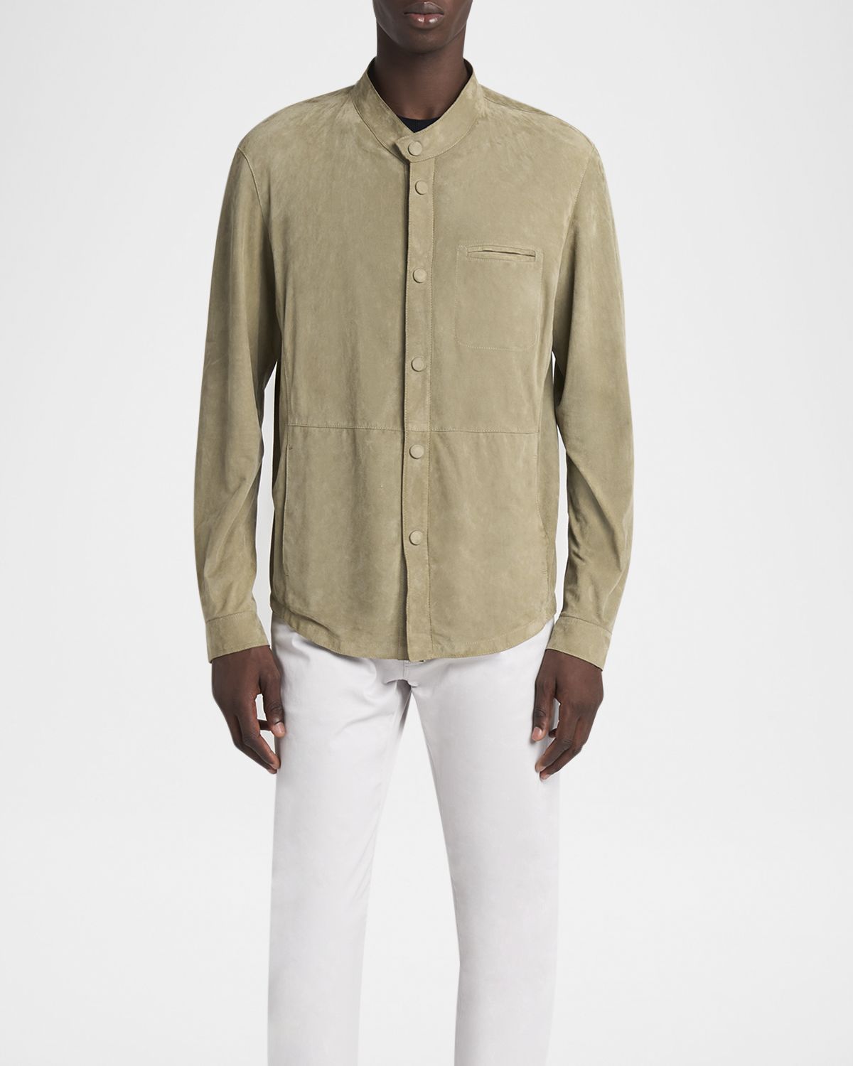 Giorgio Armani Men 's Suede Overshirt | Thumbnail 5 Giorgio Armani Men 's Suede Overshirt | Thumbnail 5