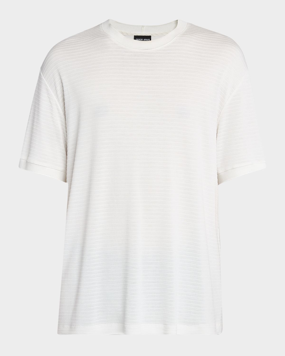 Giorgio Armani Men 's Textured Stripe T-Shirt