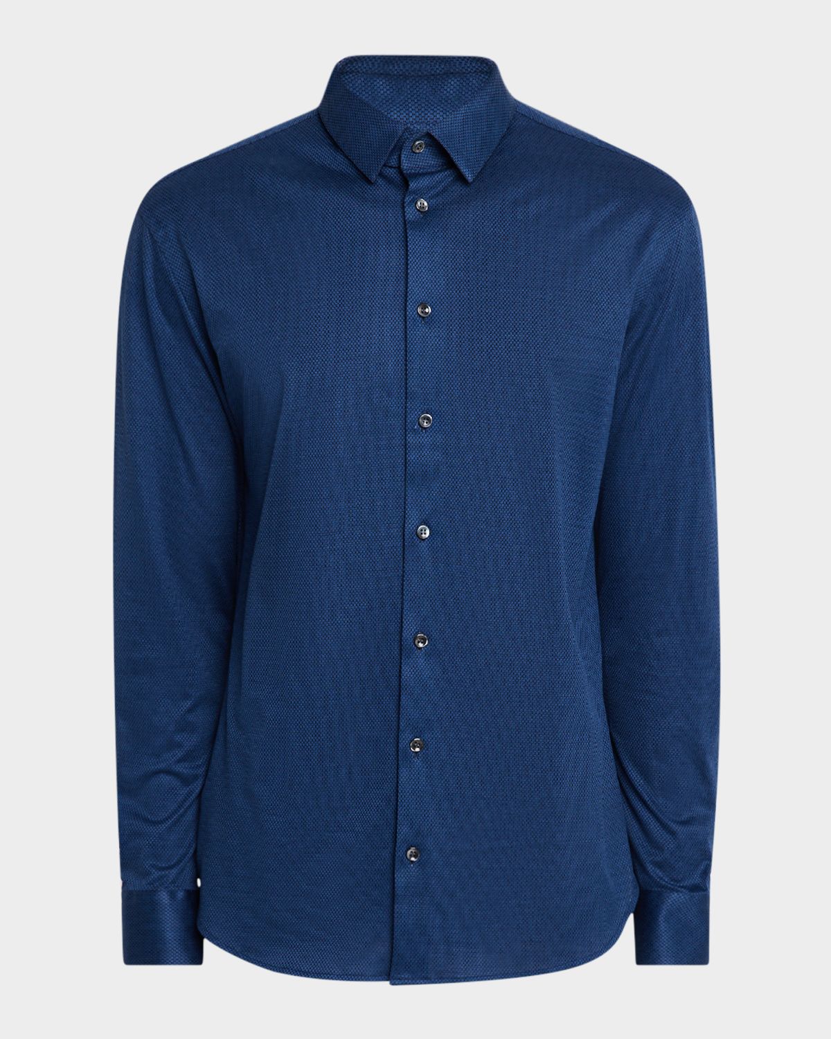 Giorgio Armani Men 's Micro-Structure Jersey Sport Shirt