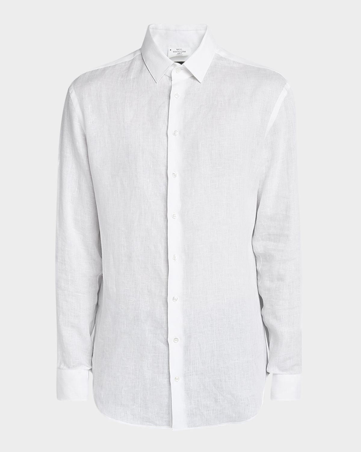 Giorgio Armani Men 's Classic Solid Linen Sport Shirt