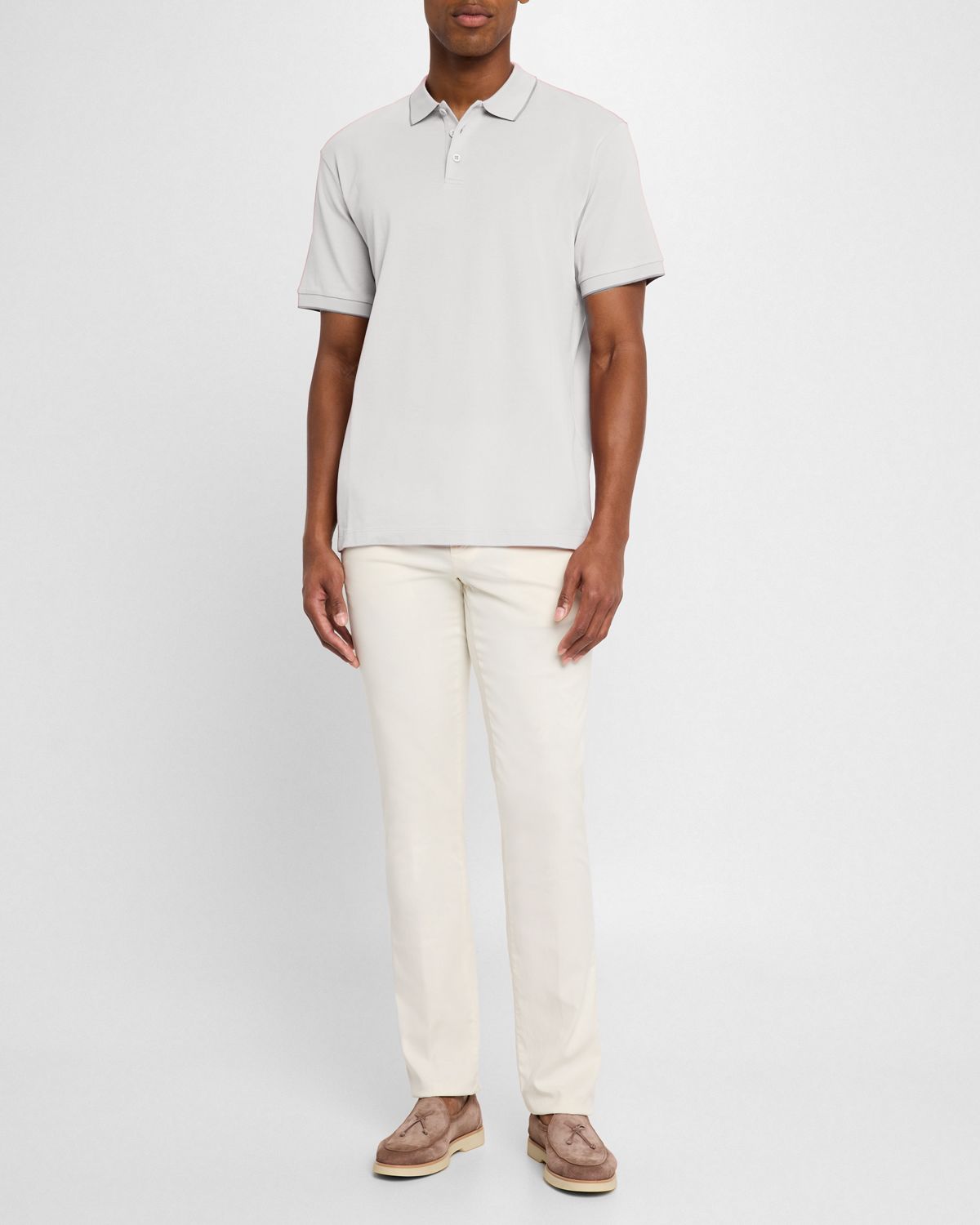 Giorgio Armani Men 's Tipped Pique Polo Shirt