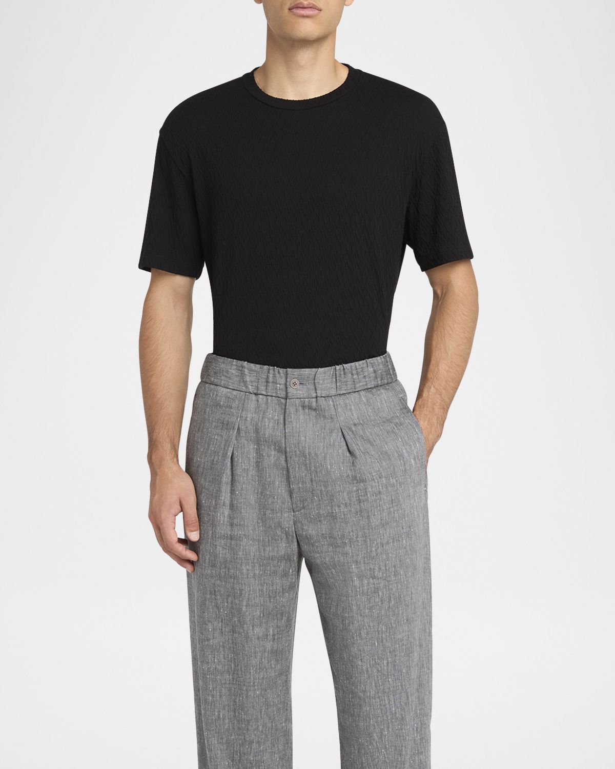 Giorgio Armani Men's Raised Chevron T-Shirt