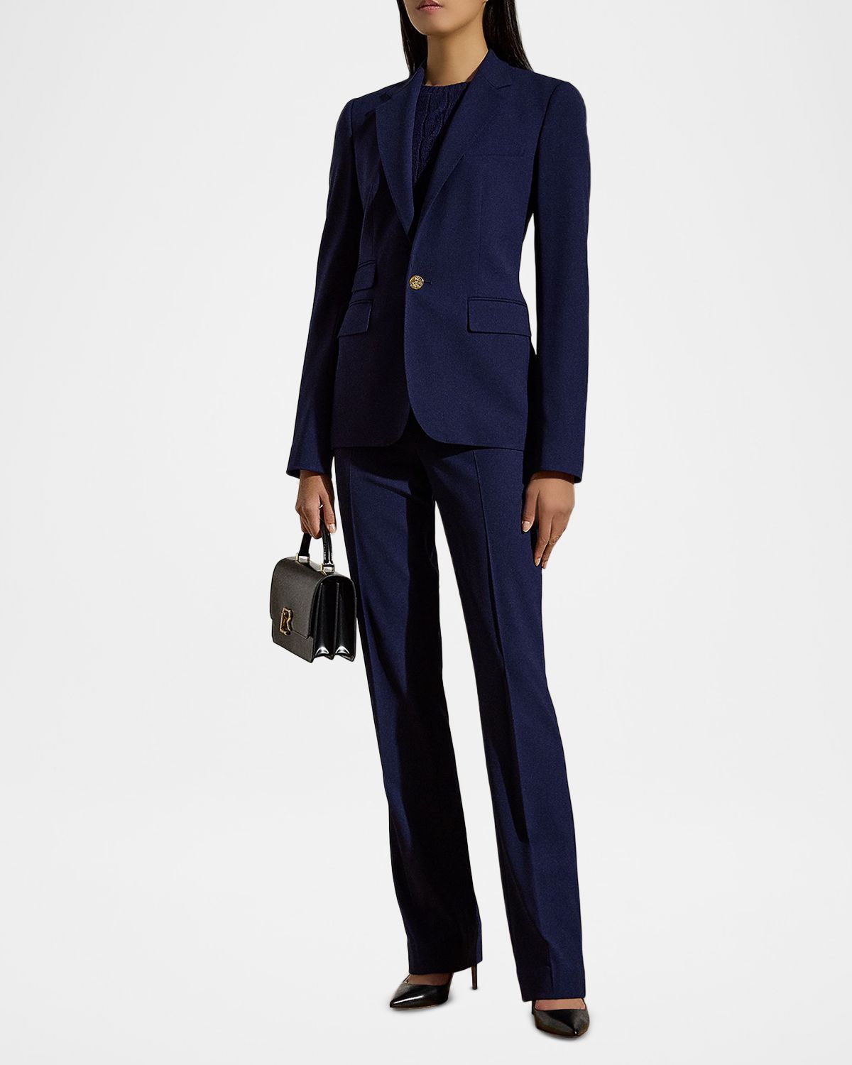 Ralph Lauren Collection Alandra Bootcut-Leg Wool Pants