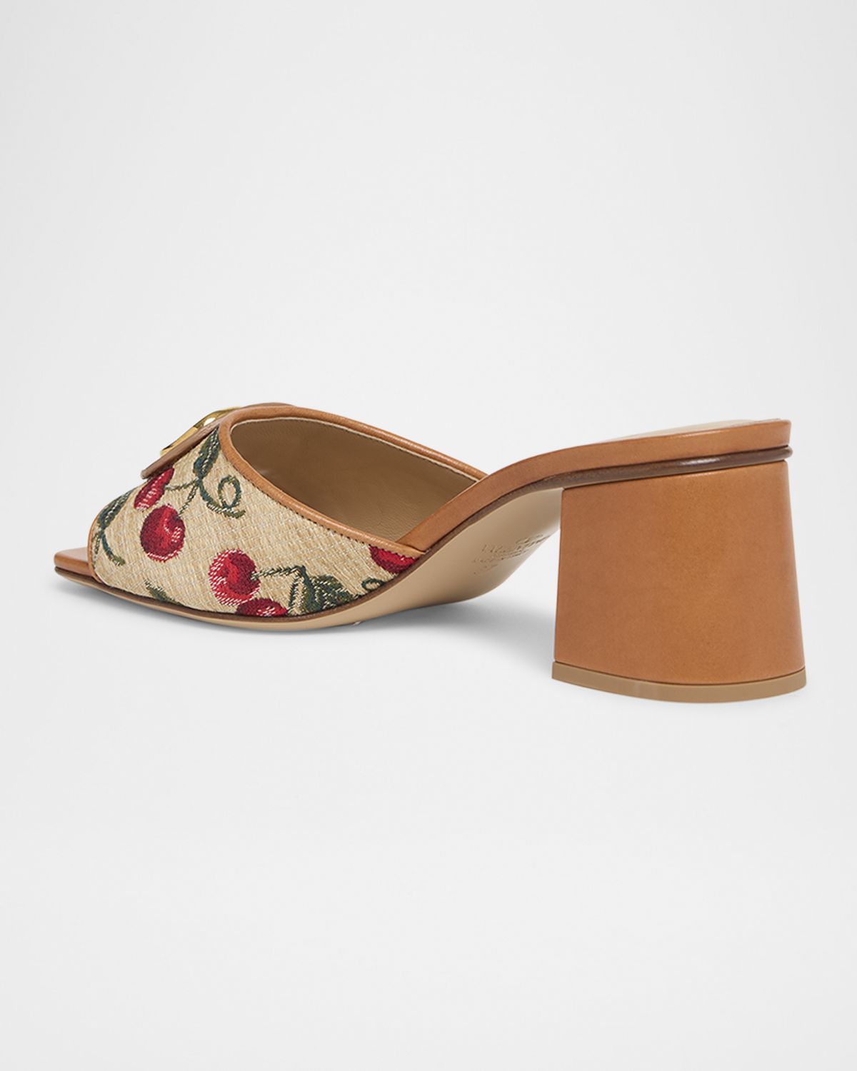 Valentino Garavani VLogo Medallion Cherry Slide Sandals