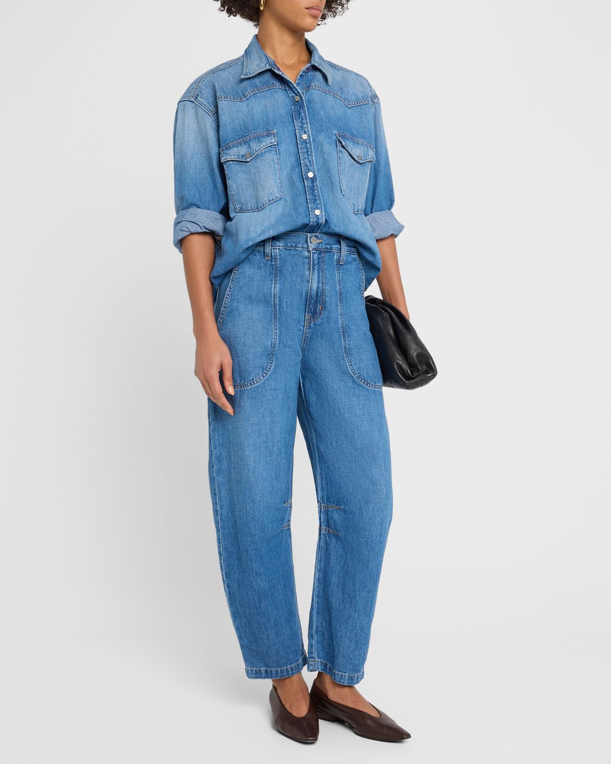 TWP Jetties Barrel-Leg Jeans