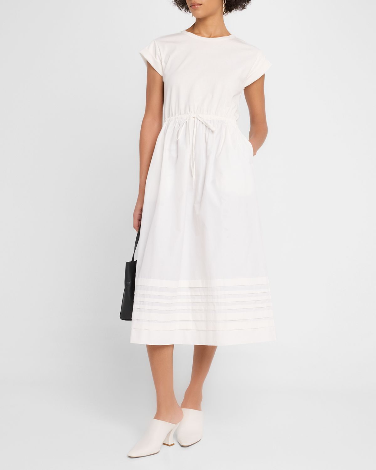 La Ligne T-Shirt Dress with Shirring