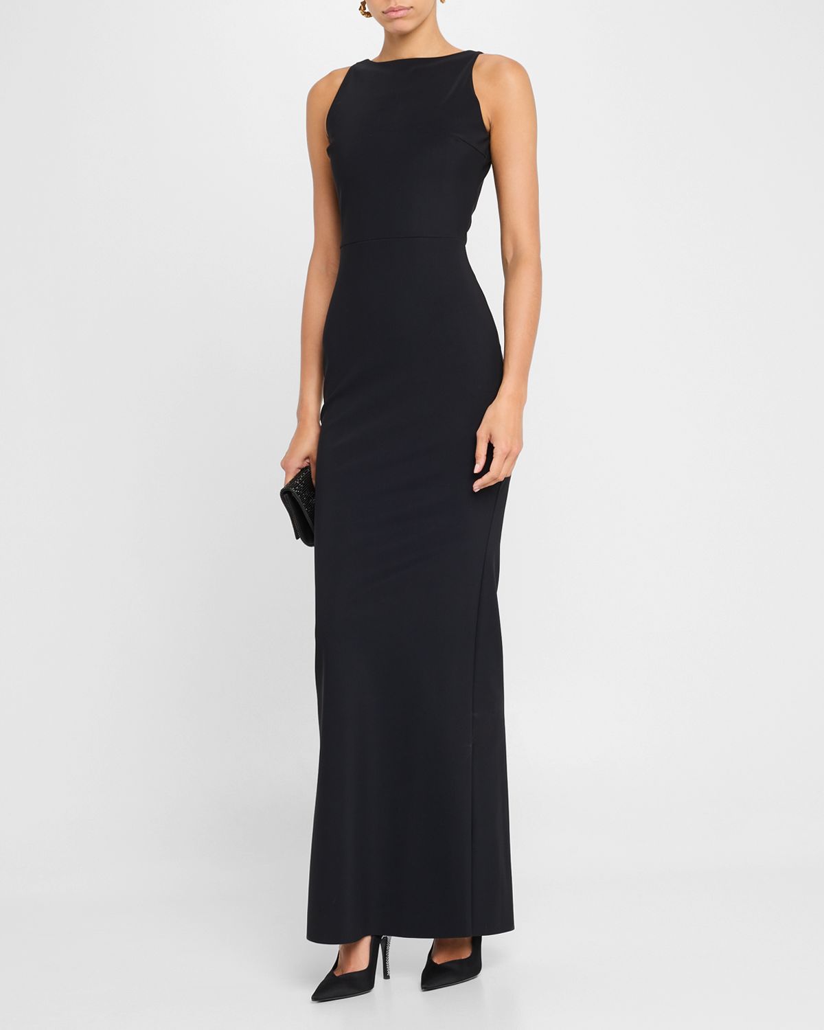 Chiara Boni La Petite Robe Iwoo Sleeveless Jersey Column Gown