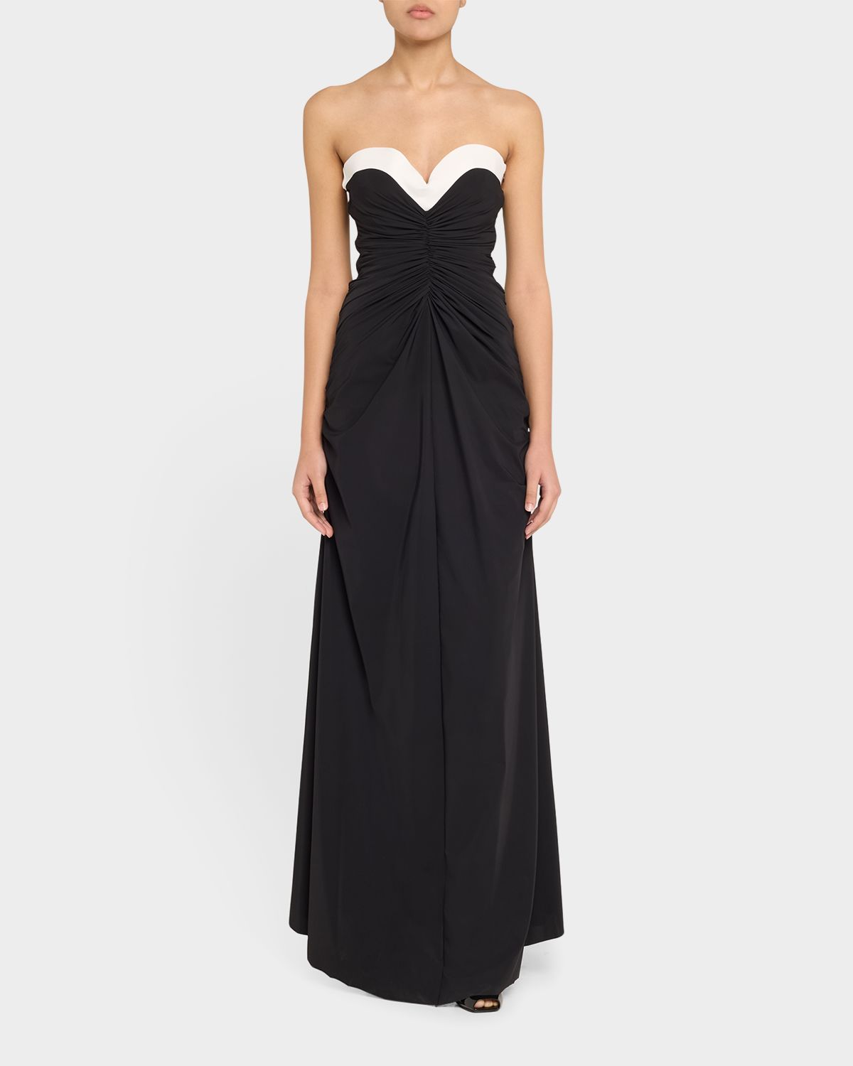 Chiara Boni La Petite Robe Tokumy Strapless Ruched Jersey Gown