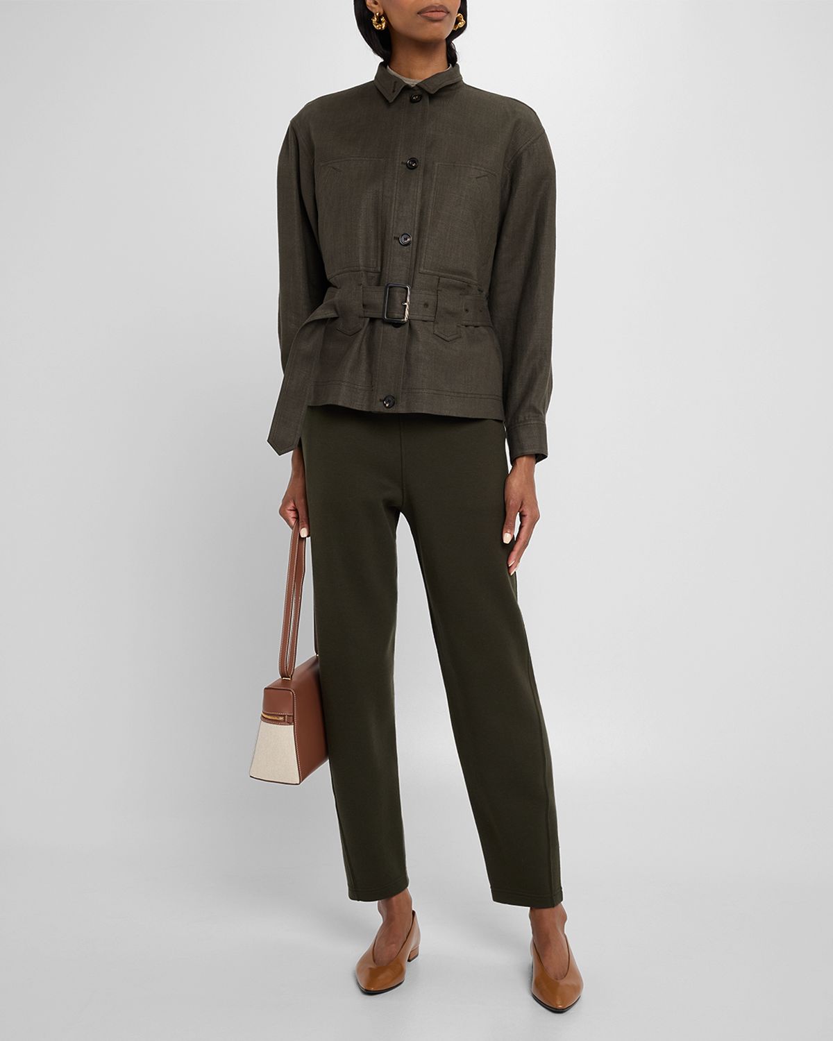 Loro Piana Jaylon Structured Linen Wool Field Jacket