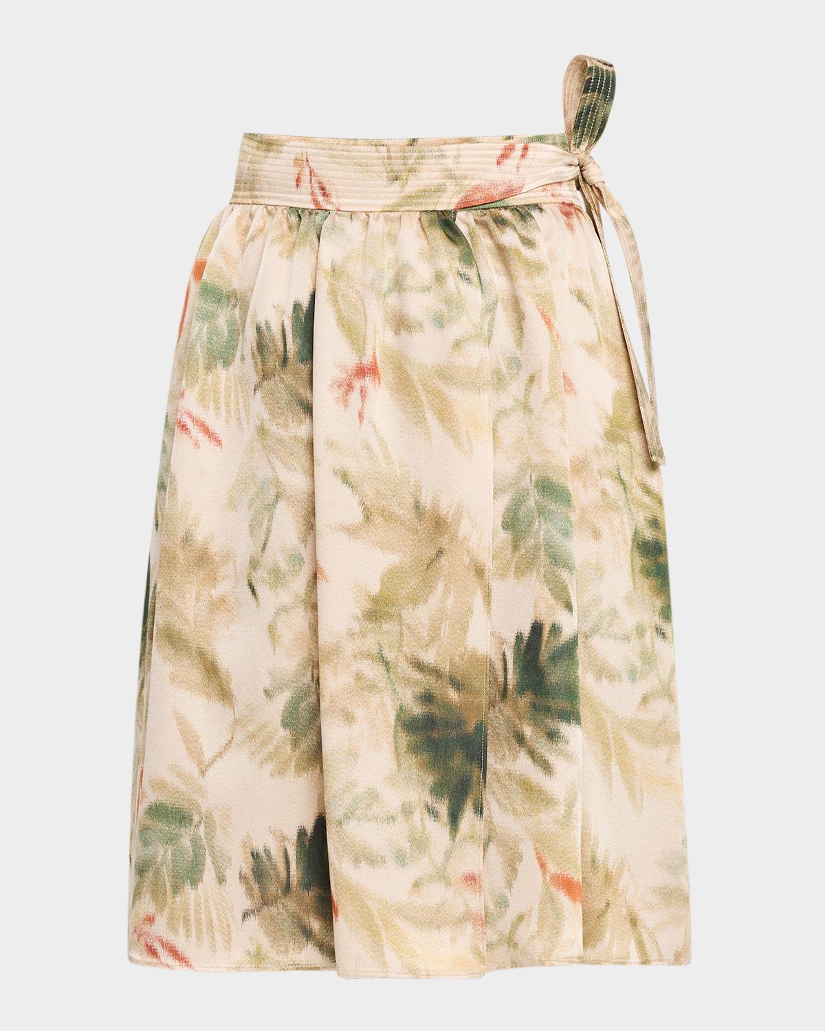 Loro Piana Leah Short Botanical Skirt