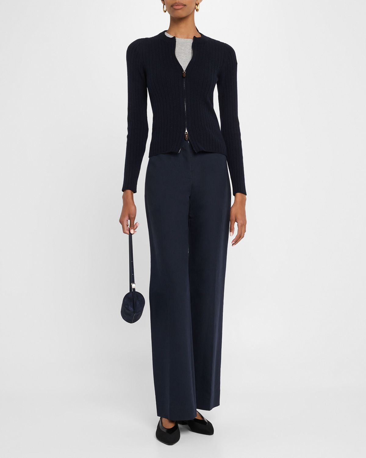 Loro Piana Coste Baby Cashmere GG 12 Bomber Sweater