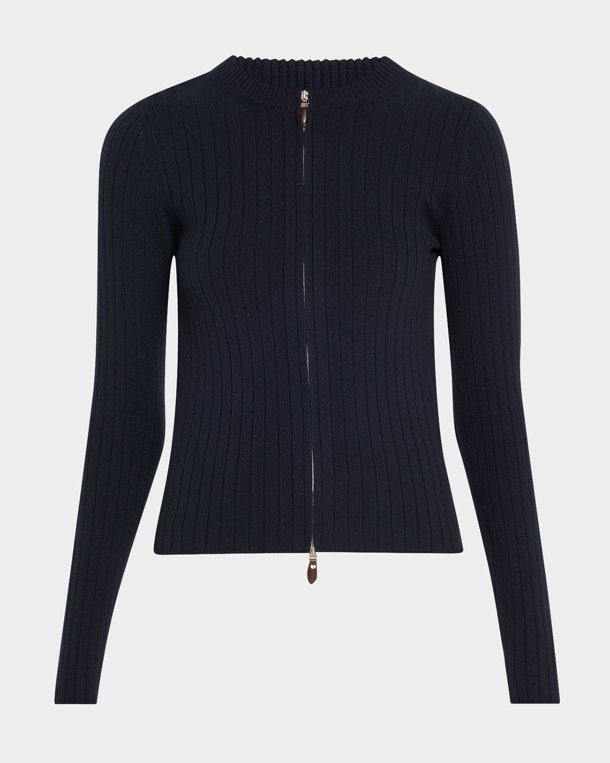 Loro Piana Coste Baby Cashmere GG 12 Bomber Sweater