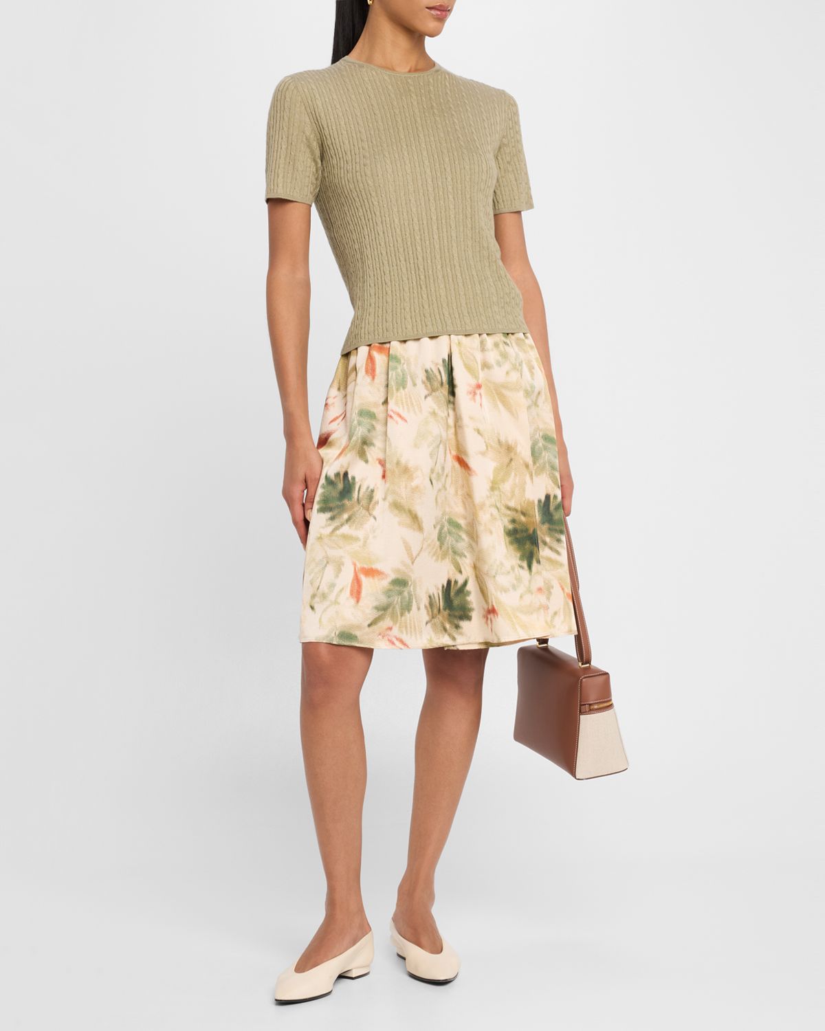 Loro Piana Rimella Cable-Knit Crewneck Sweater