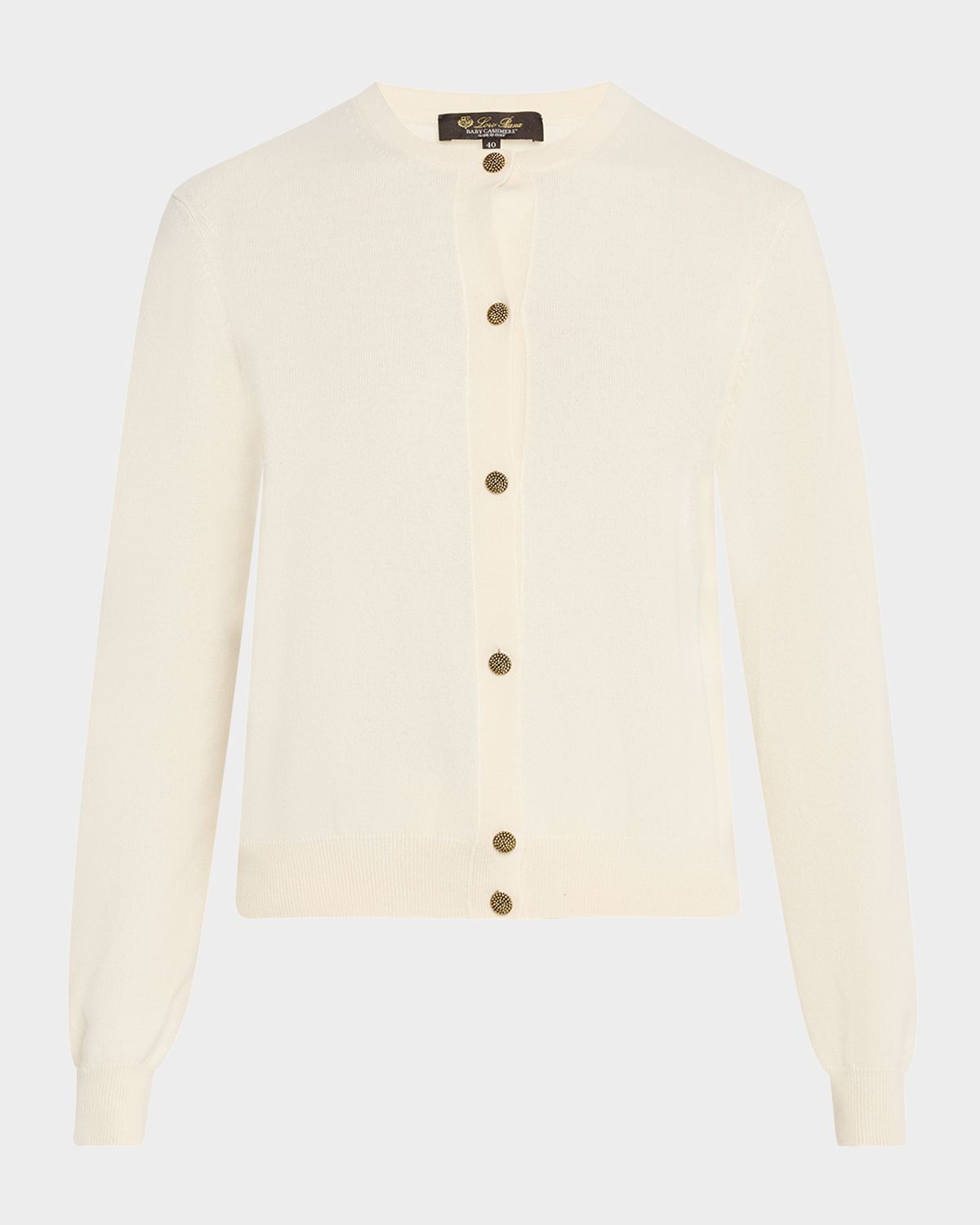 Loro Piana Classic Baby Cash GG 12 Cardigan Sweater