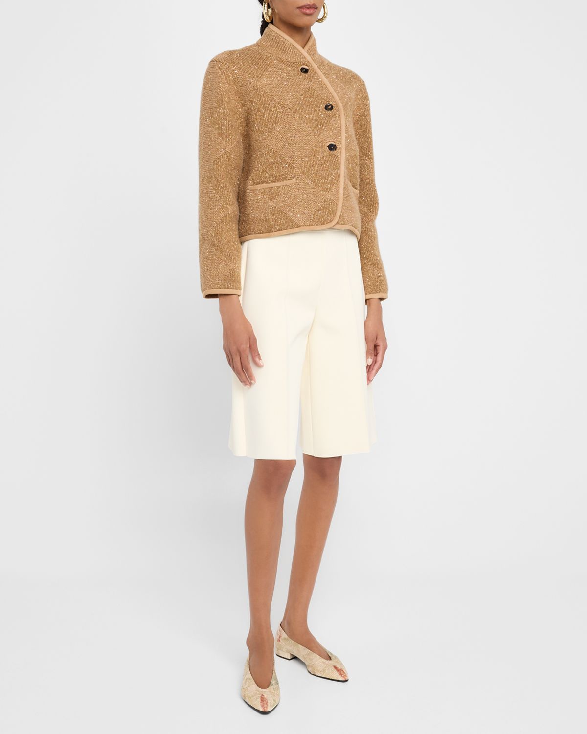 Loro Piana Cernobbio Cashmere-Linen Single-Breasted Jacket