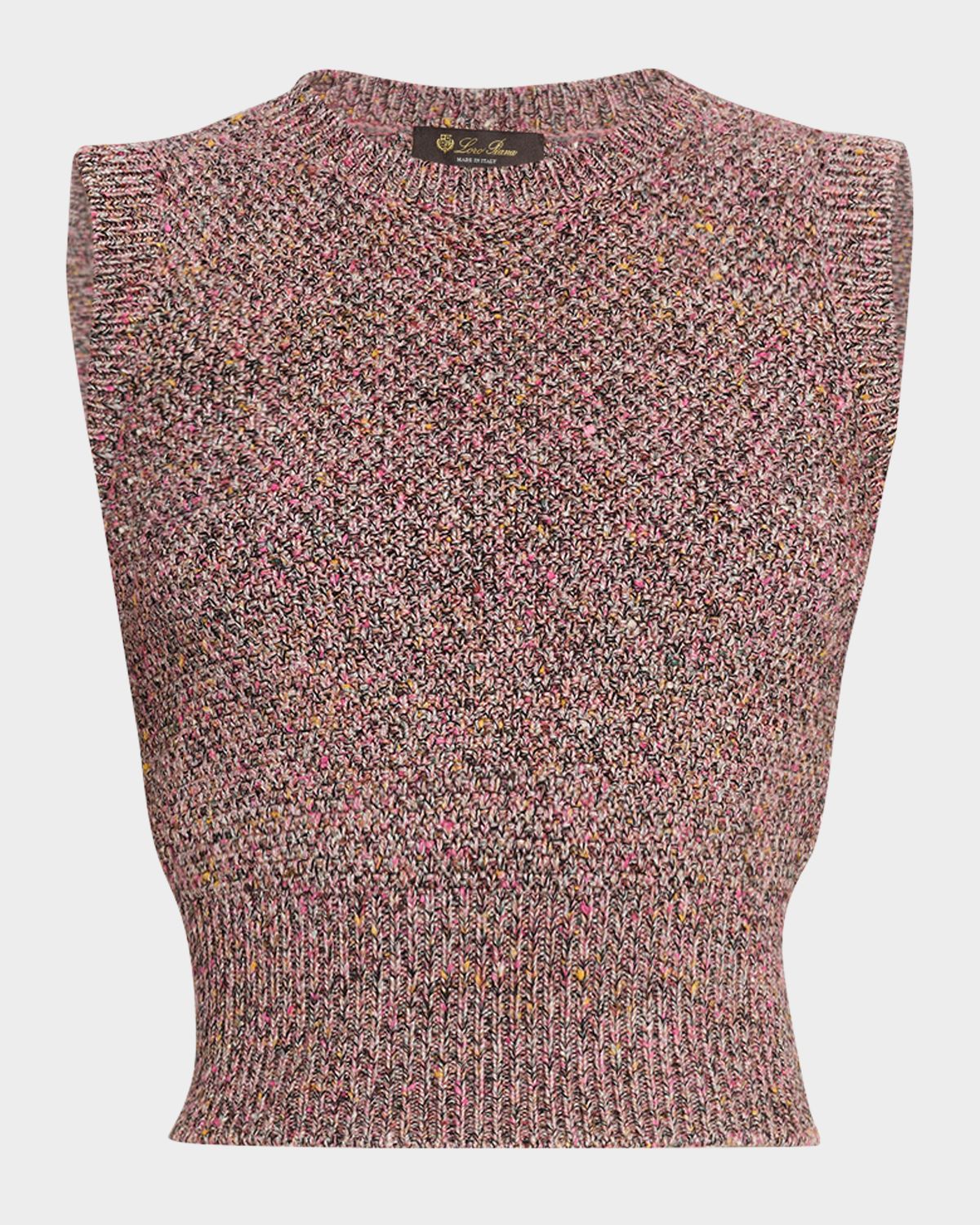 Loro Piana Ispra Sleeveless Tweed-Knit Sweater