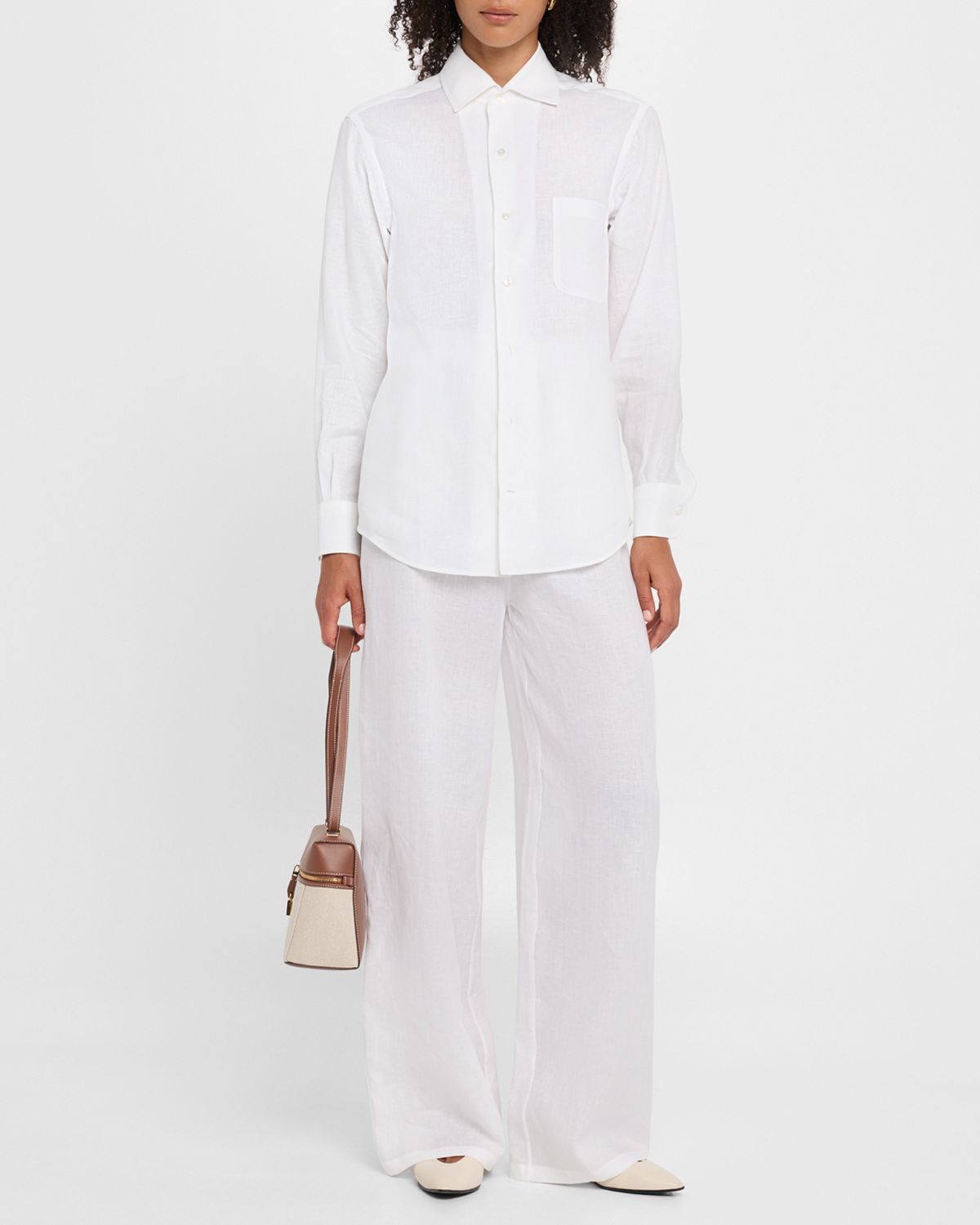 Loro Piana Valerio Linen Straight-Leg Sunny Trousers