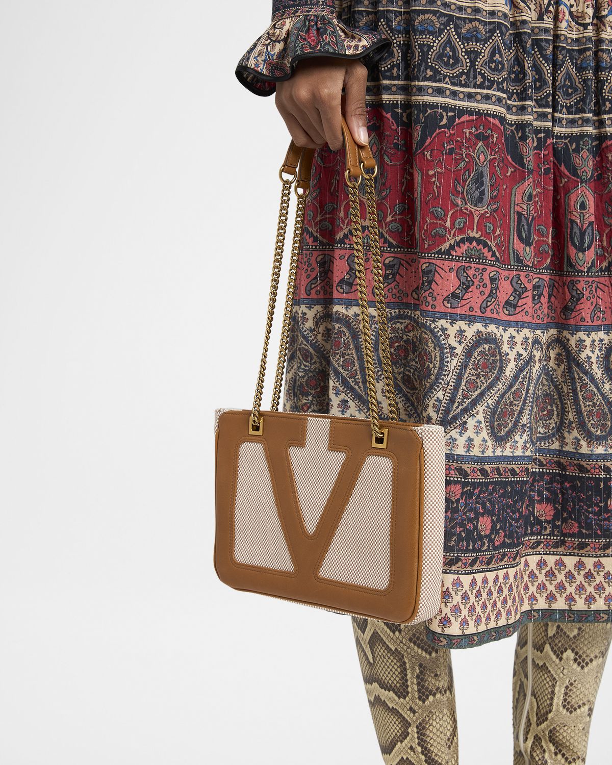 Valentino Garavani Viva Superstar Small VLOGO Canvas Tote Bag