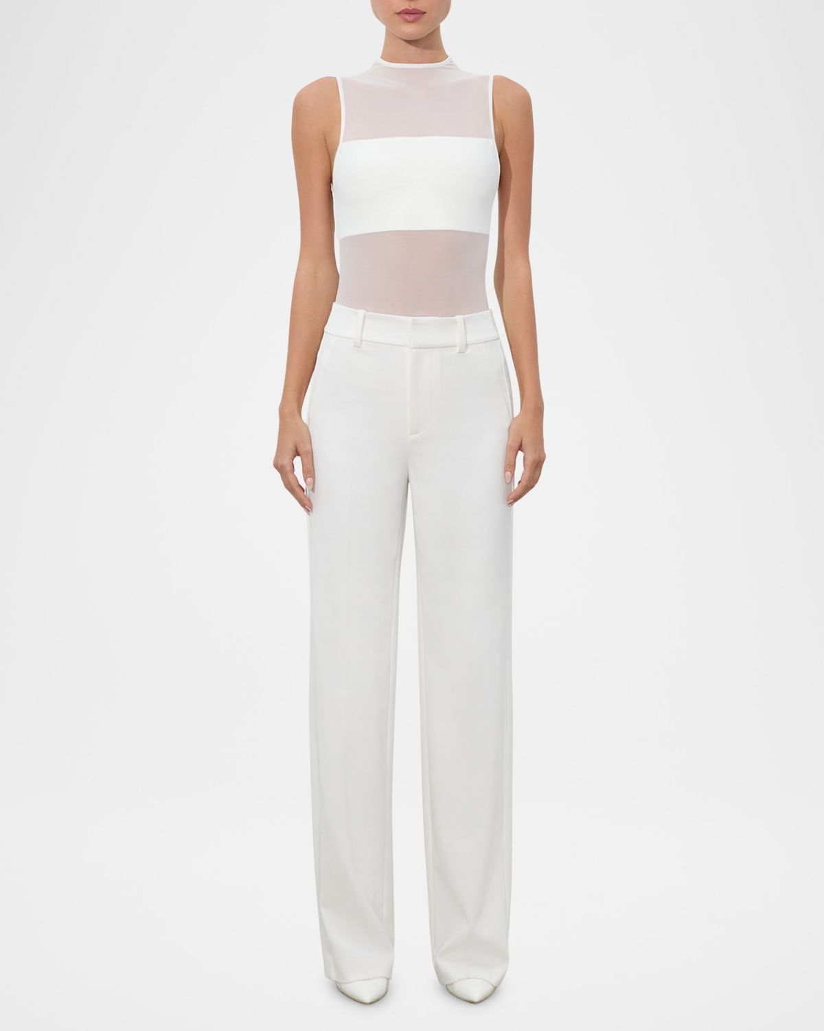 ALICE + OLIVIA Alexander Twill Sateen Trousers