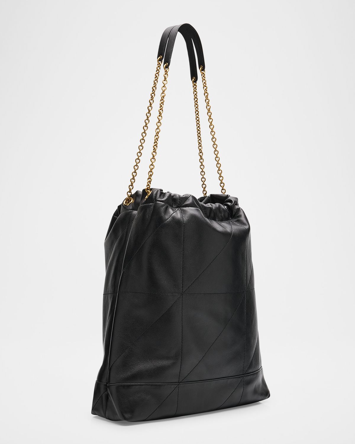 Saint Laurent Jamie Large Pochon YSL Shoulder Bag in Quilted Lambskin Leather