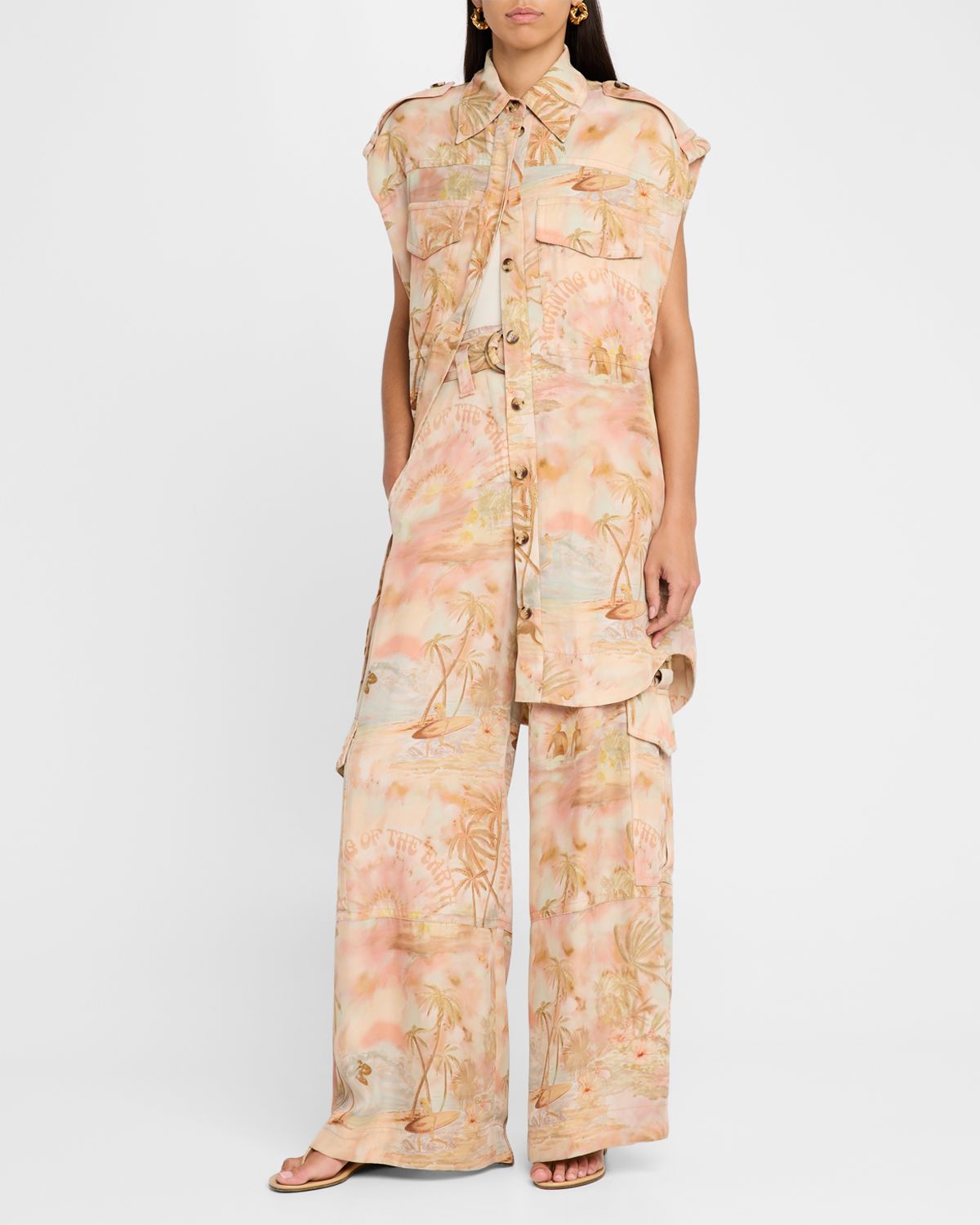 Zimmermann Illuminate Sleeveless Tunic Top