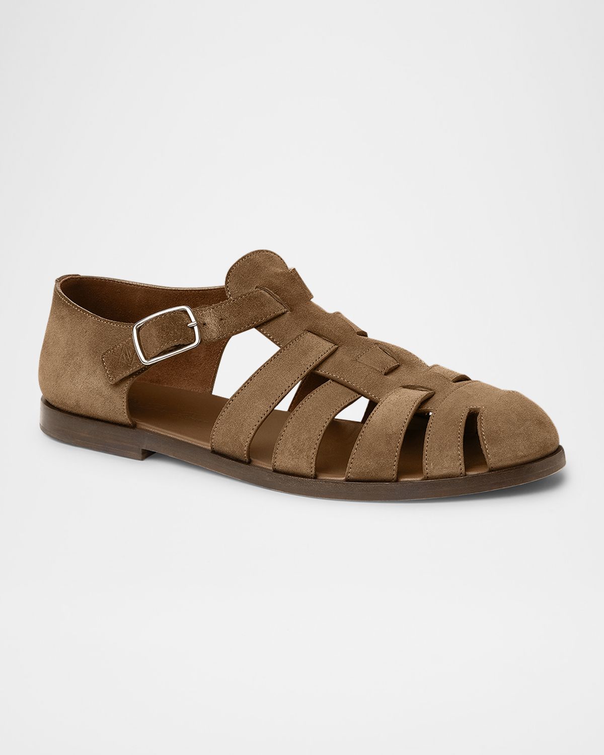 Loro Piana Men's Maxime Walk Suede Fisherman Sandals