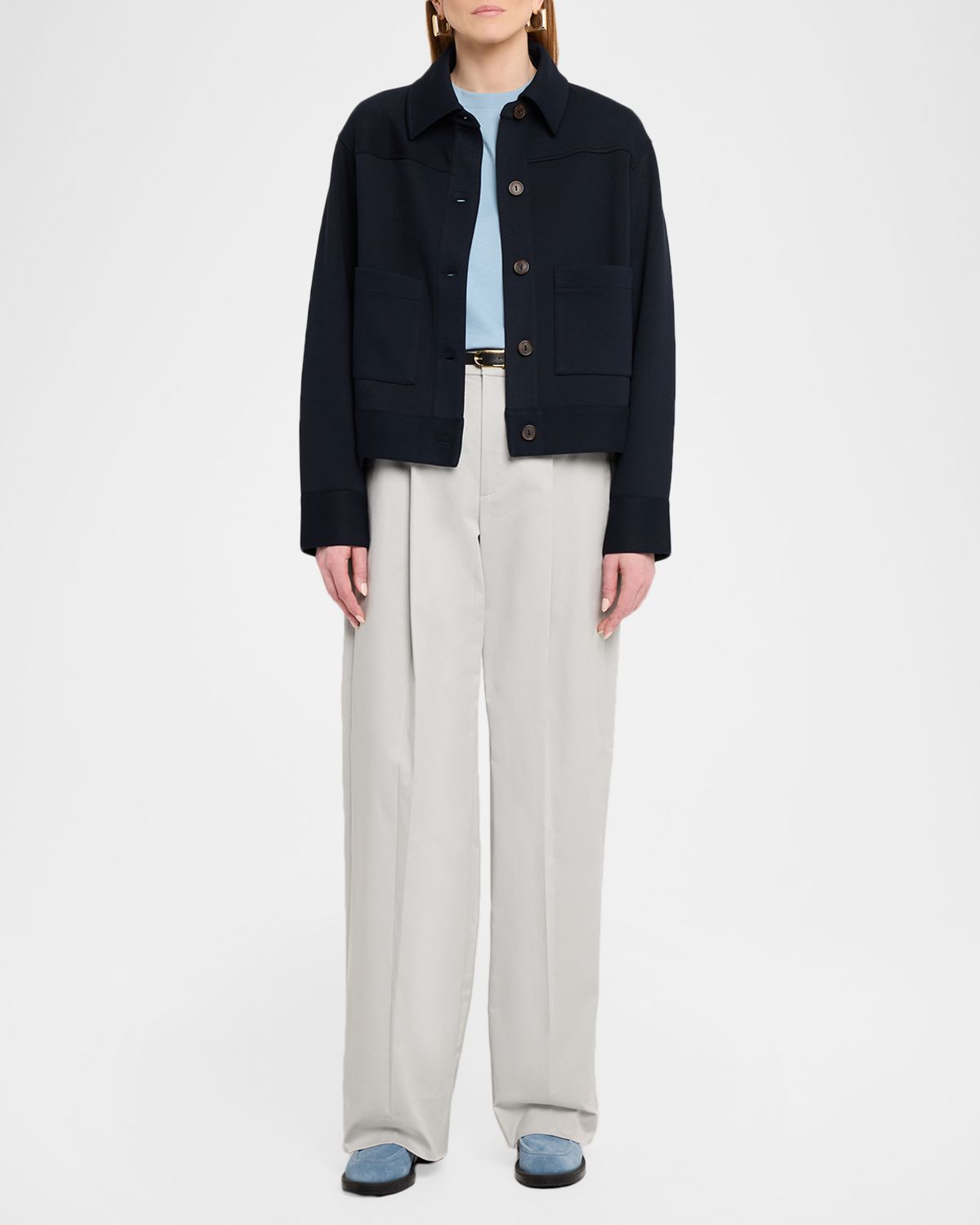 Vince Cropped Patch Pocket Jacket