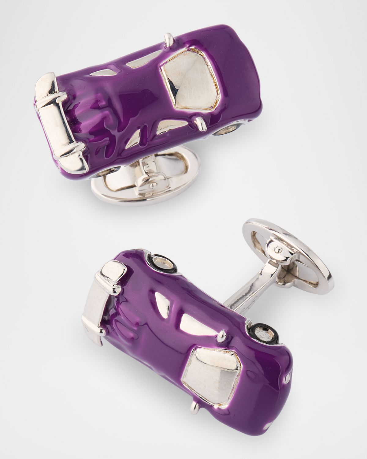 Jan Leslie Men 's Race Car Sterling Silver Cufflinks
