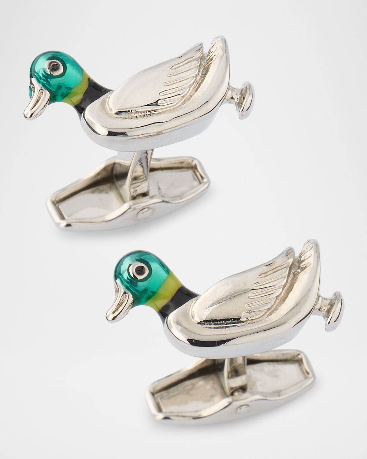 Link Up Men 's Mallard Duck Cufflinks