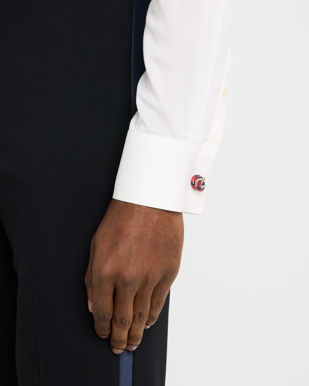 Link Up Men 's Cobra Coil Snake Cufflinks