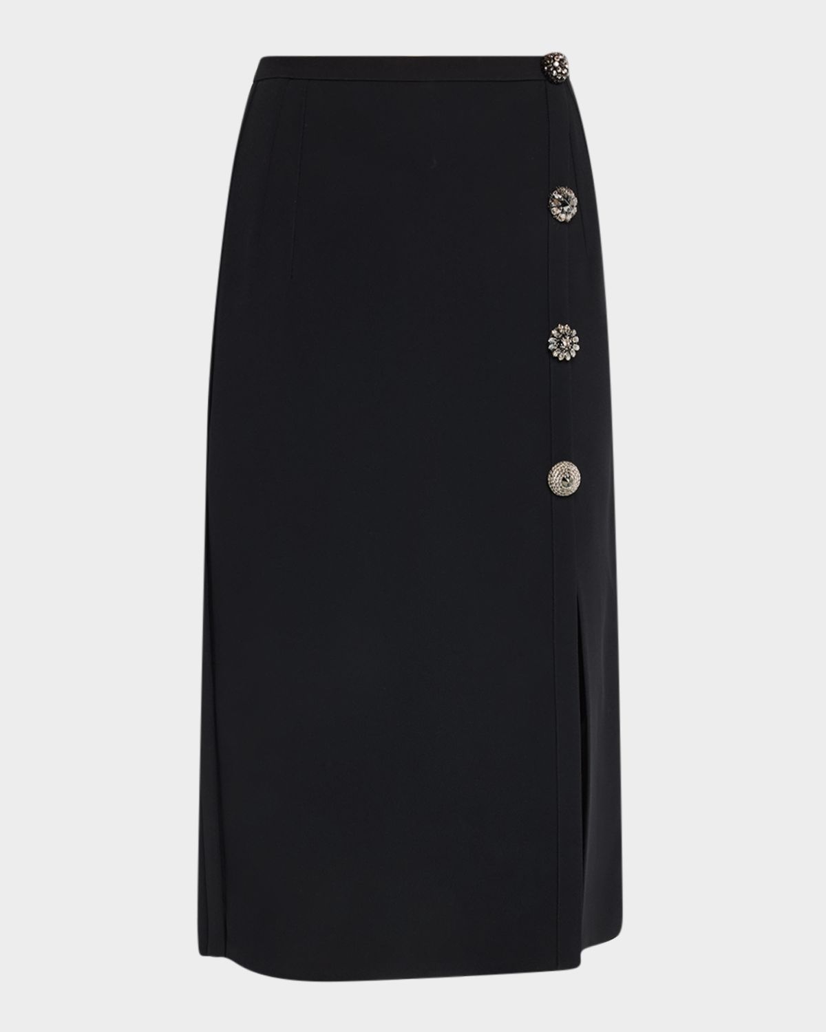 Dice Kayek Crystal Button Wrap Pencil Skirt
