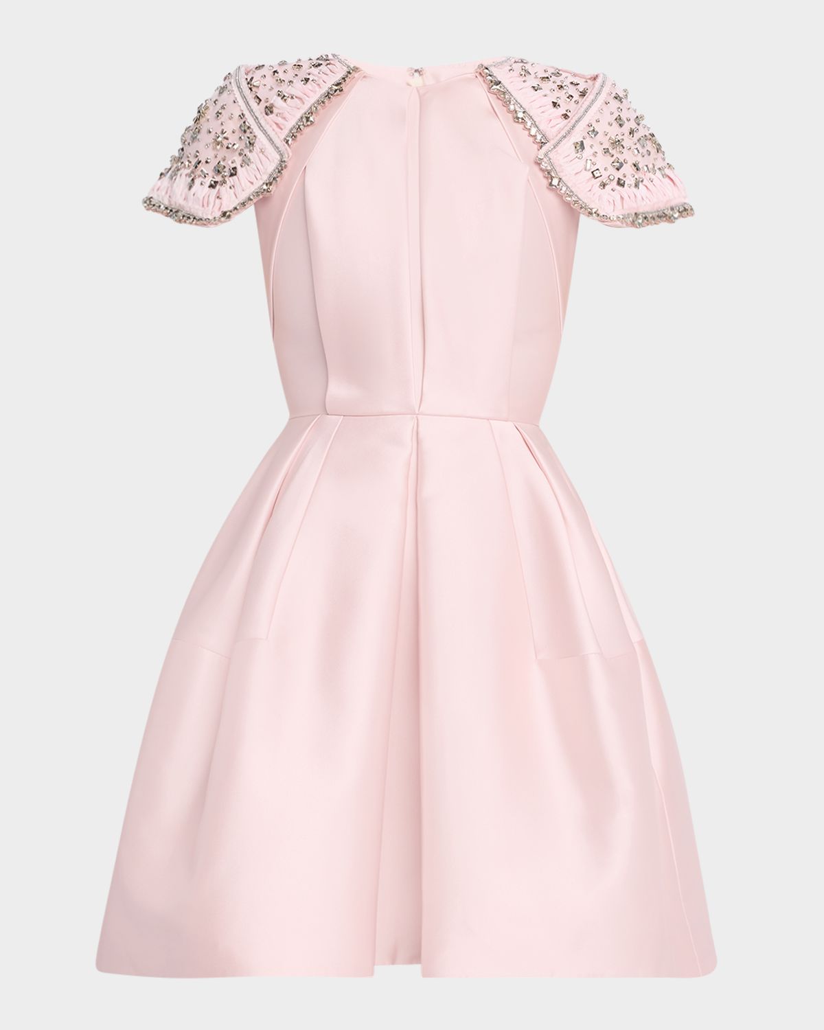 Dice Kayek Embroidered-Shoulder Fit-&-Flare Dress