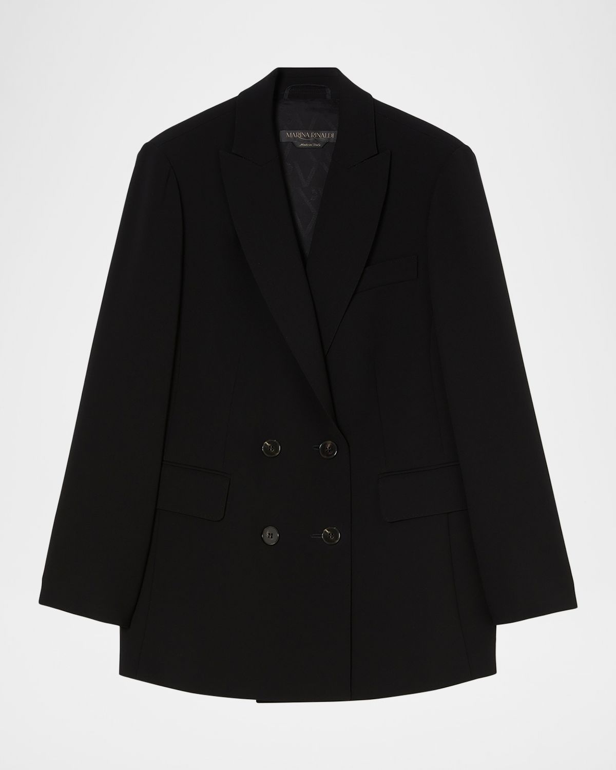 Marina Rinaldi Plus Size Fox Double-Breasted Cady Blazer