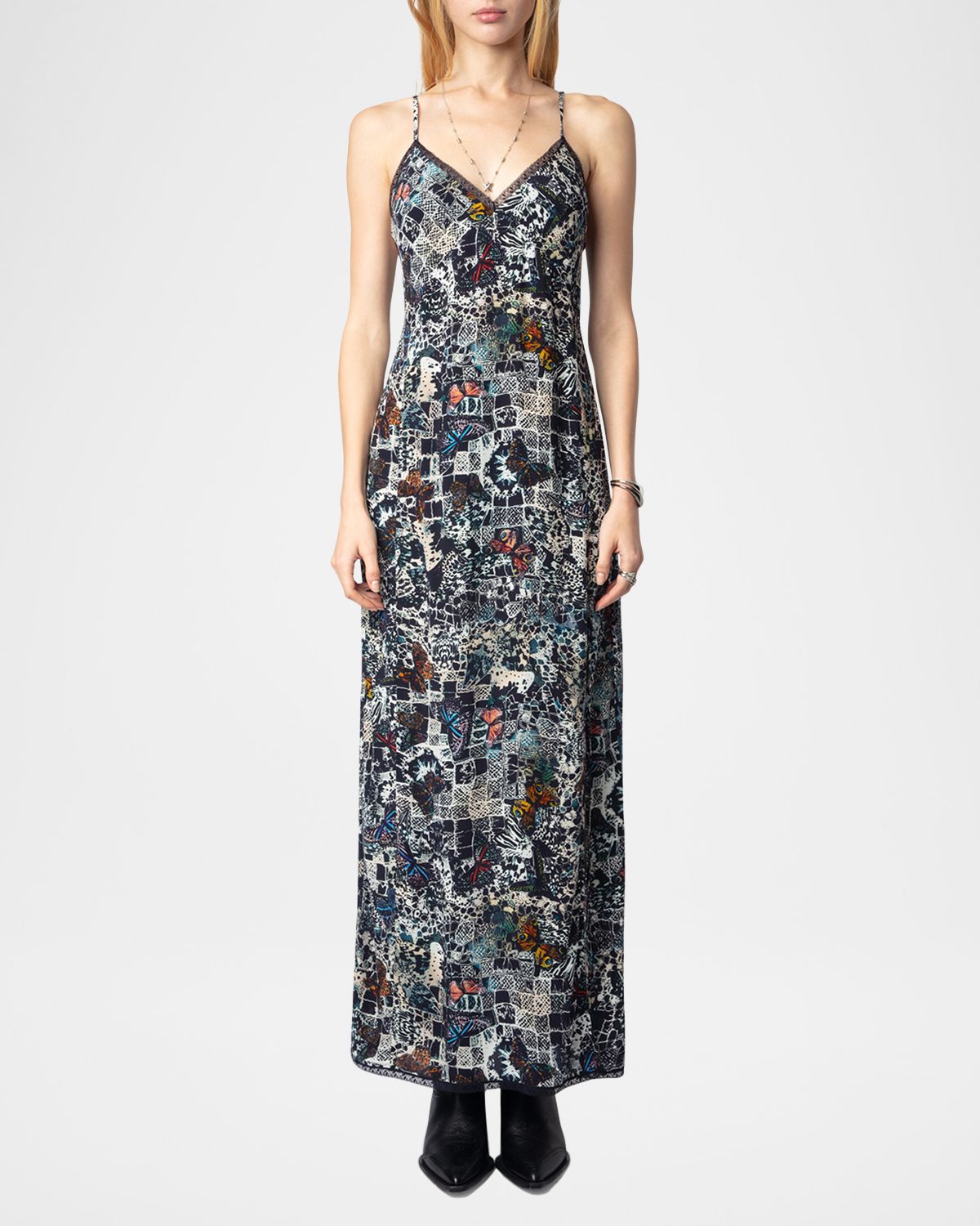 Zadig & Voltaire Ramelil Soft Butterflies Maxi Dress