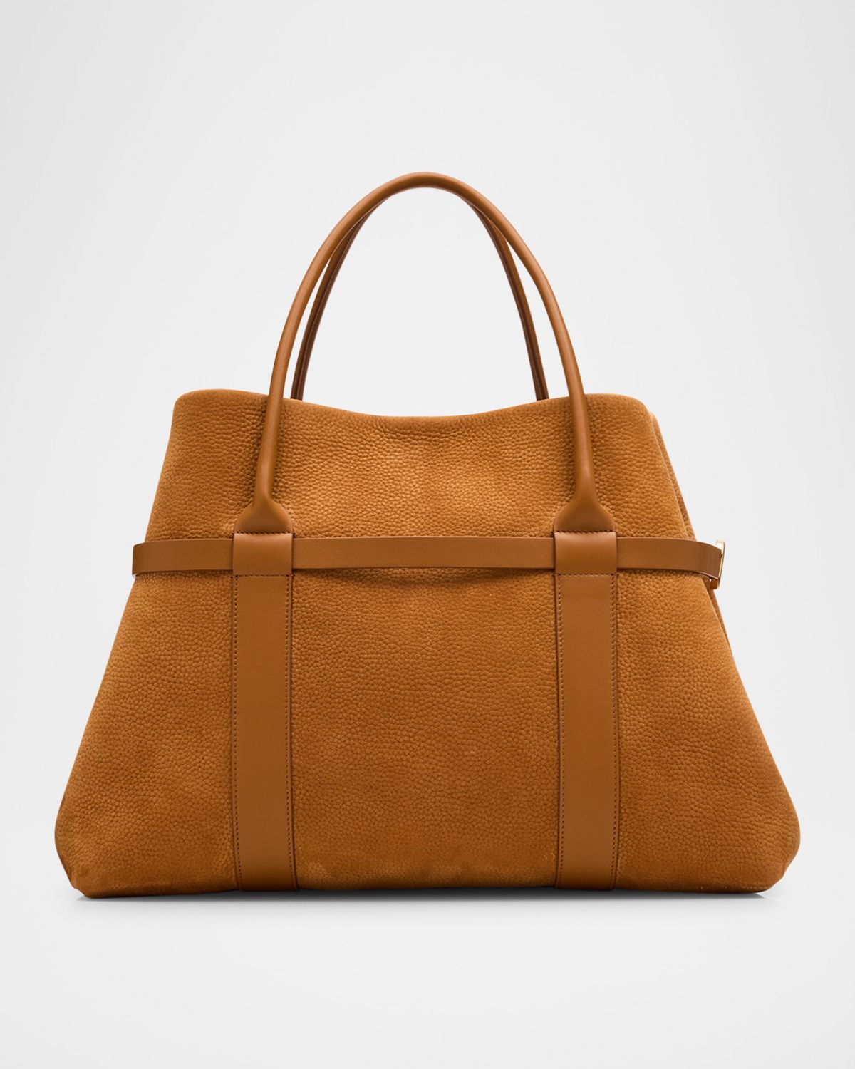 Loro Piana Ghiera Large Grained Nubuck Leather Shopper Tote Bag