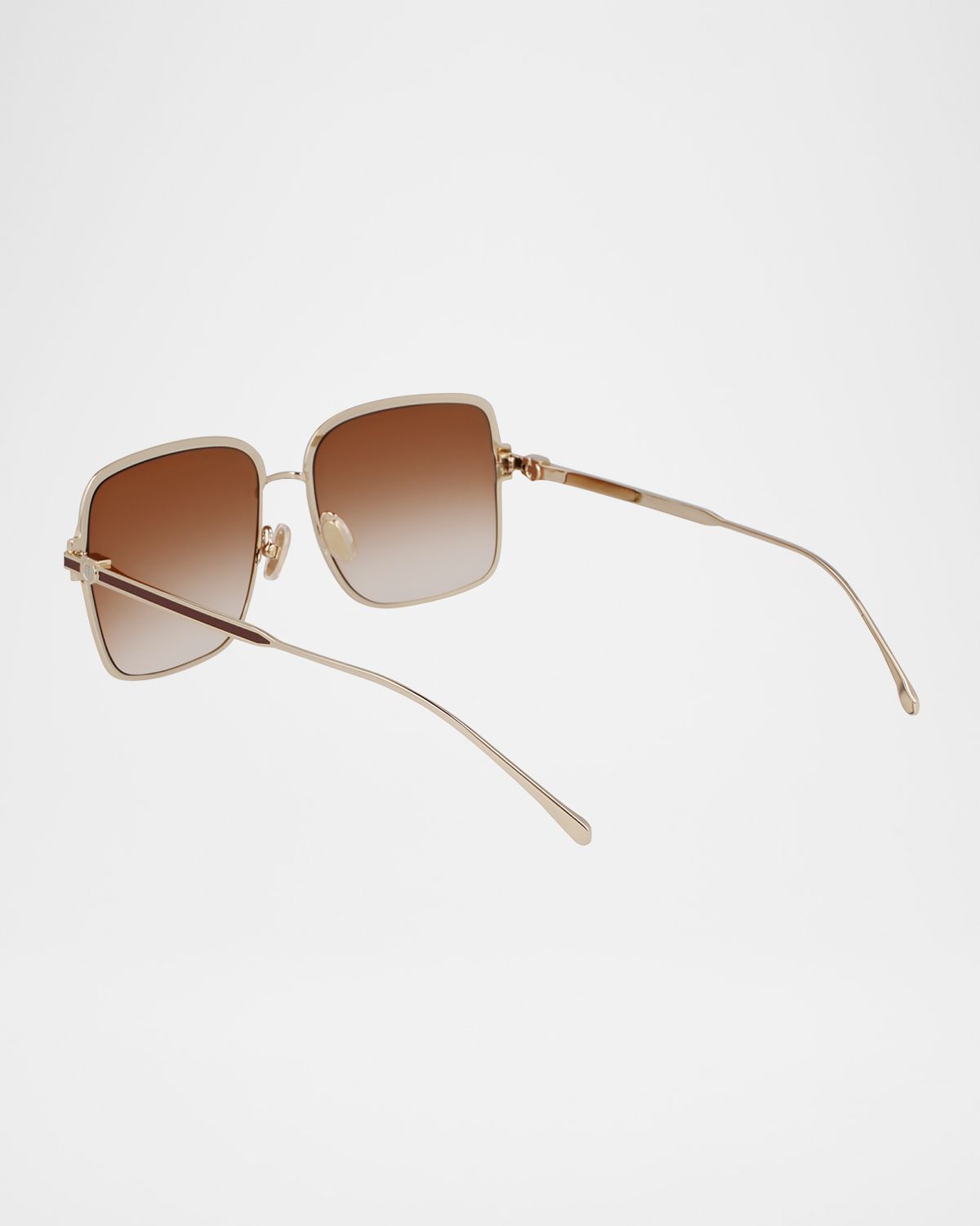 Ferragamo Gancino Square Metal Sunglasses