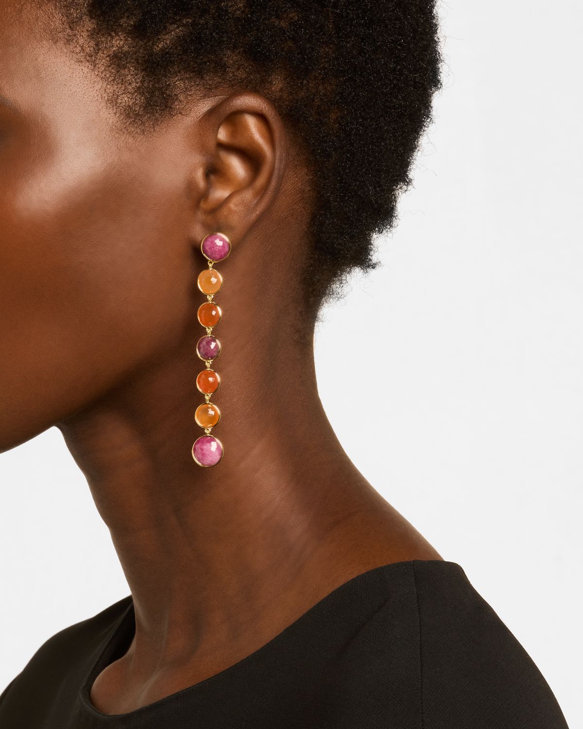 Ippolita Lollipop 18K Yellow Gold 7-Stone Chandelier Drop Earrings