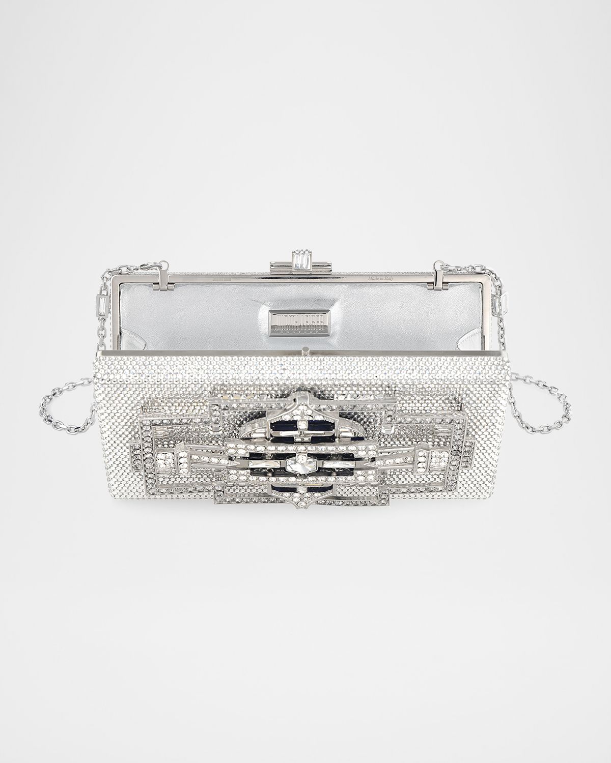 Judith Leiber Couture Lillian Sleek Crystal Rectangle Clutch Bag