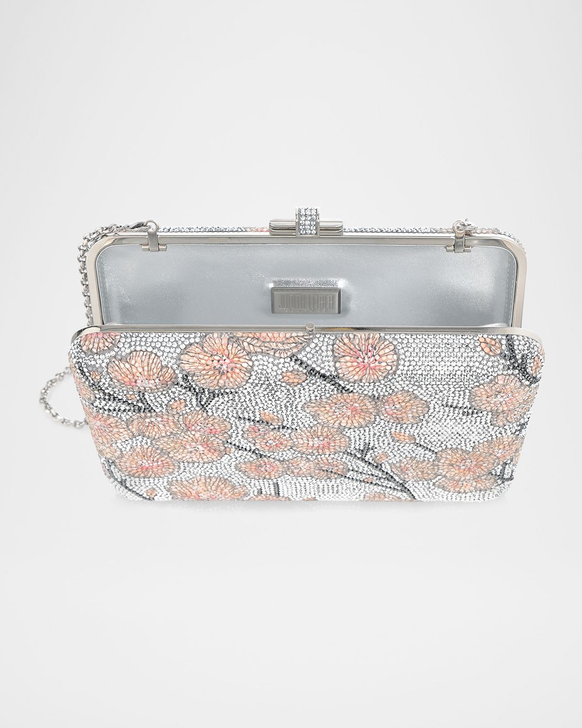 Judith Leiber Couture Spring Cherry Crystal Slim Clutch Bag