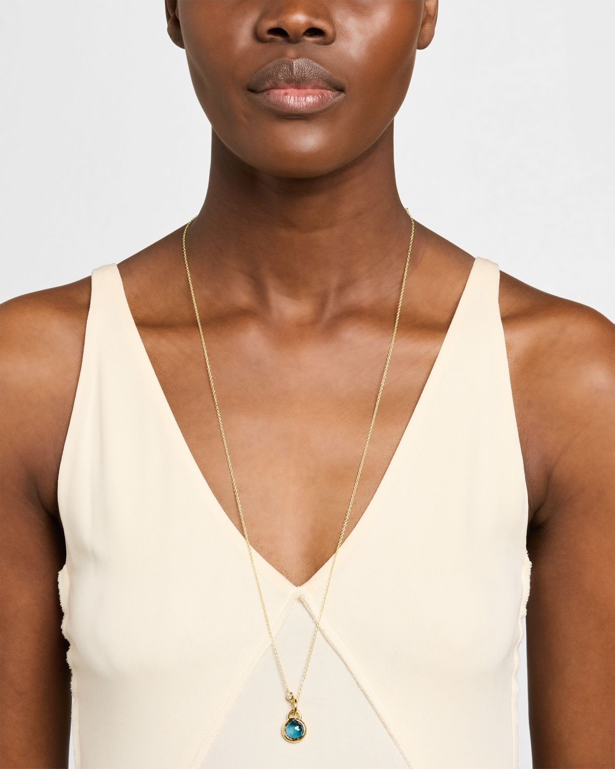 Ippolita 18K Lollipop Round Pendant Necklace with Diamonds, 30"L