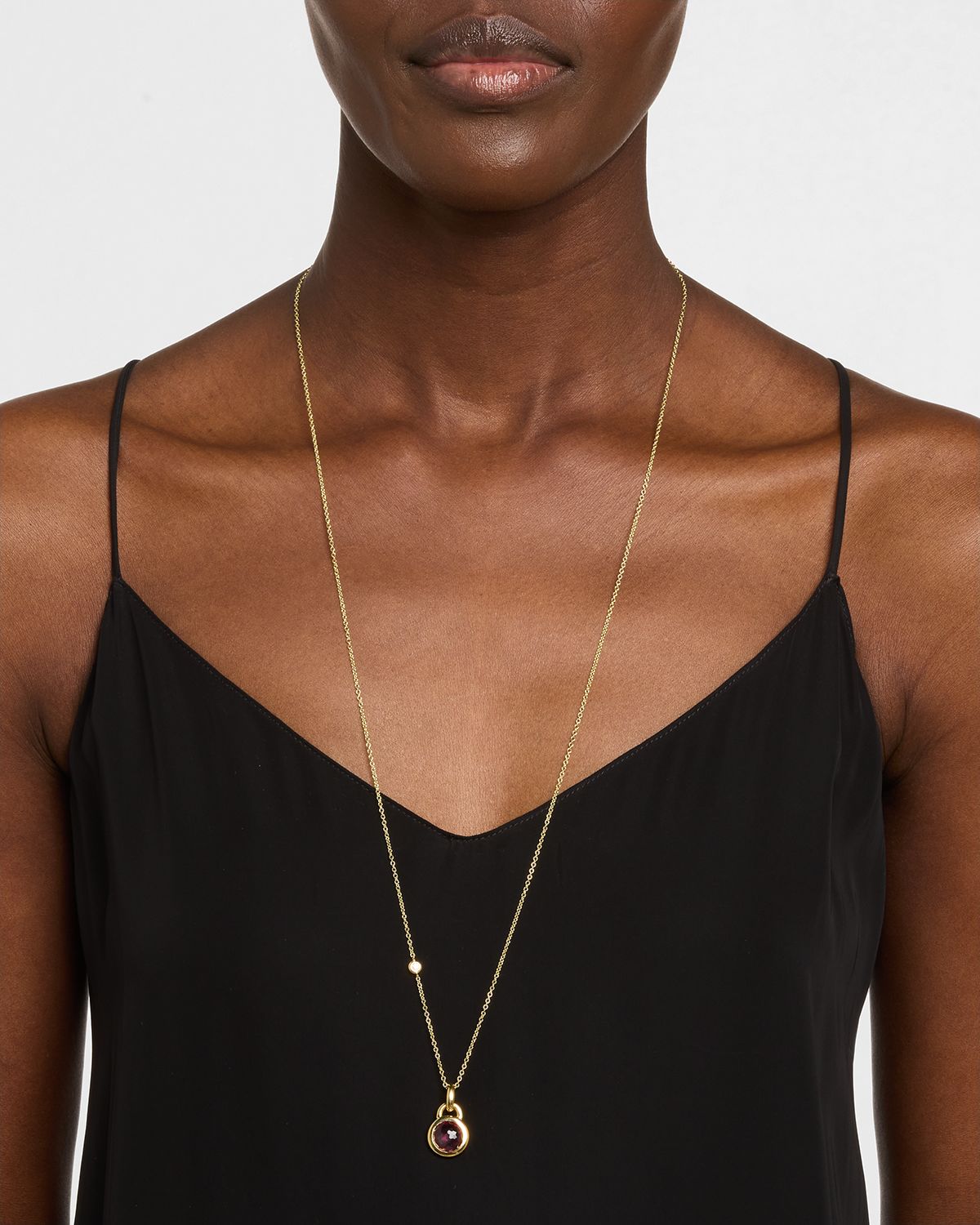 Ippolita 18K Lollipop Round Pendant Necklace with Diamonds, 30"L