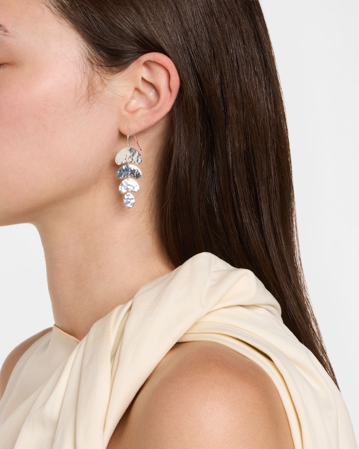 Ippolita 925 Classico Crinkle Organic Shape 4-Tier Earrings