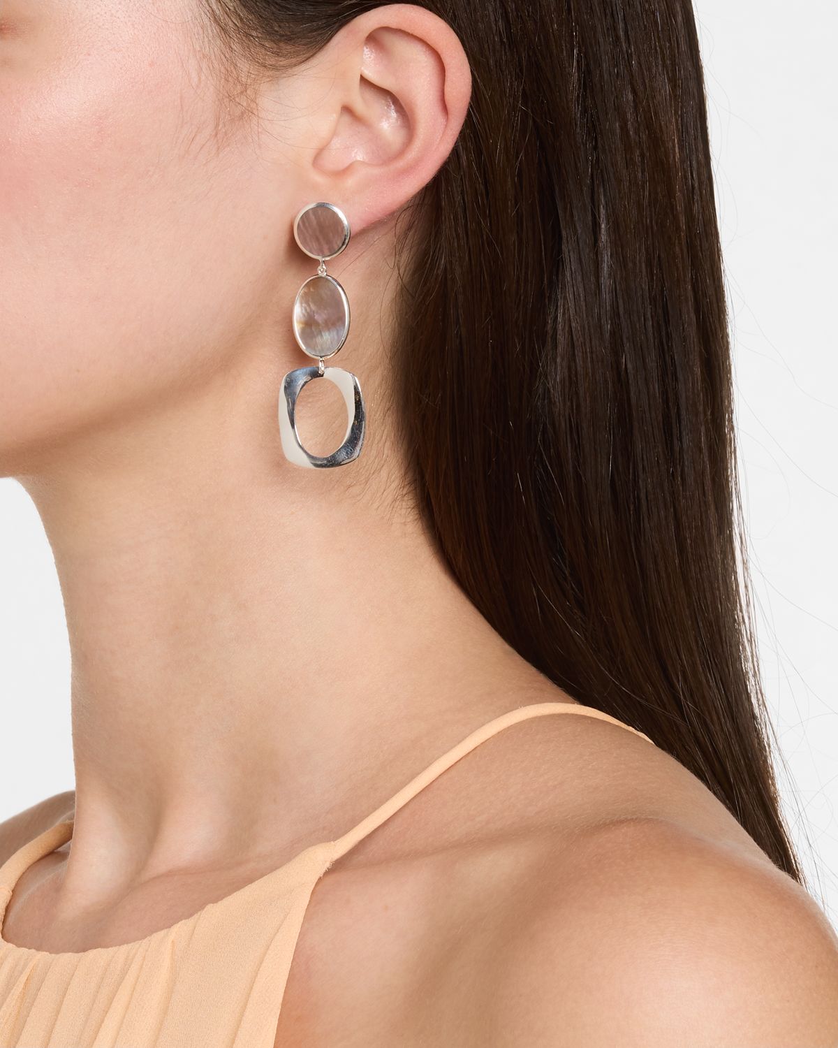 Ippolita Rock Candy Sterling Silver Central Frame with Dot and Post Earrings