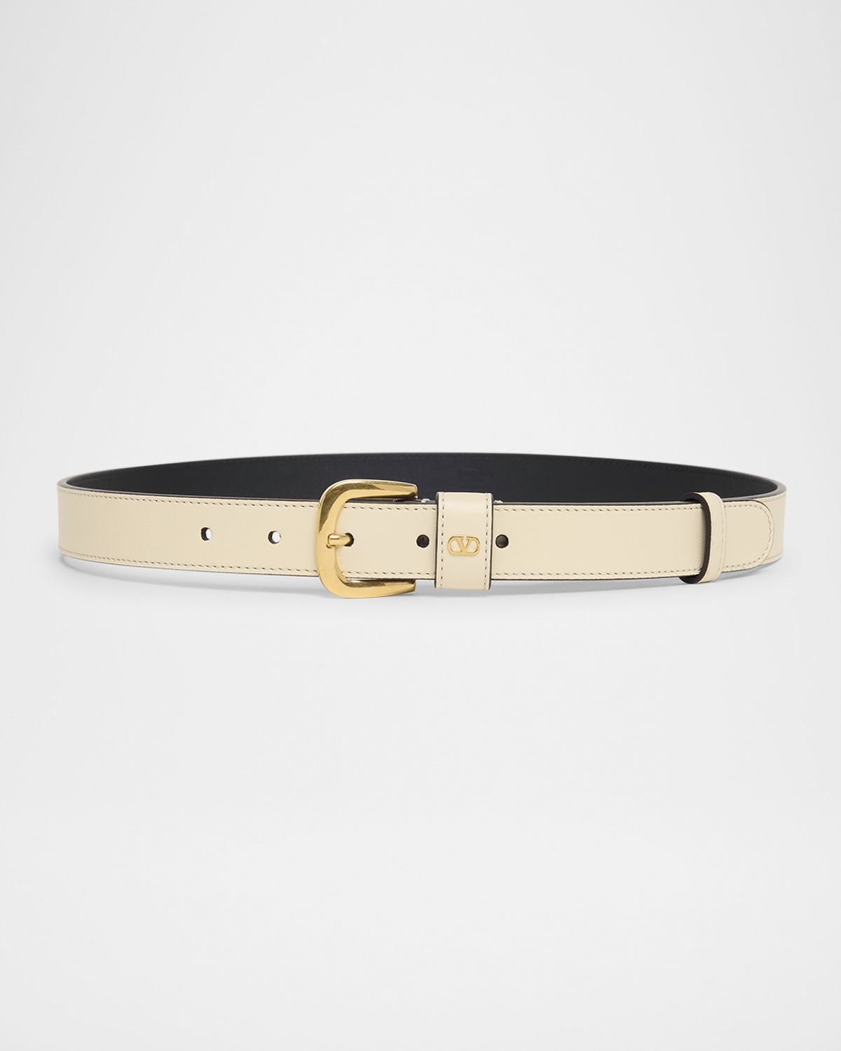 Valentino Garavani VLogo Calfskin Leather Belt, 25mm | Thumbnail 3 Valentino Garavani VLogo Calfskin Leather Belt, 25mm | Thumbnail 3