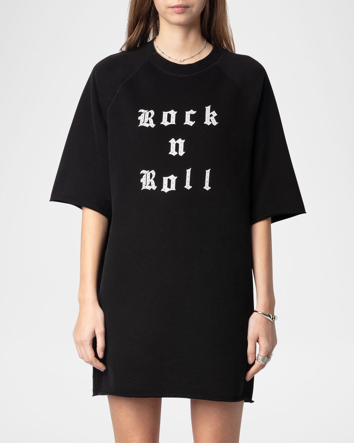 Zadig & Voltaire Grace Studded Rock N Roll Mini Dress