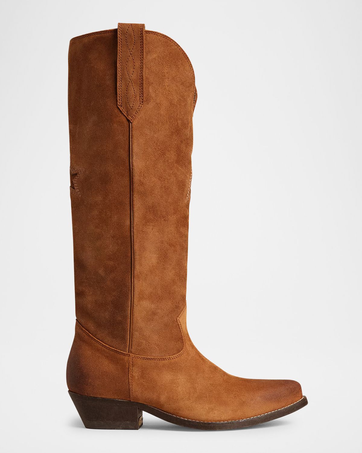 Golden Goose Wish Star Embroidered Suede Cowboy Boots