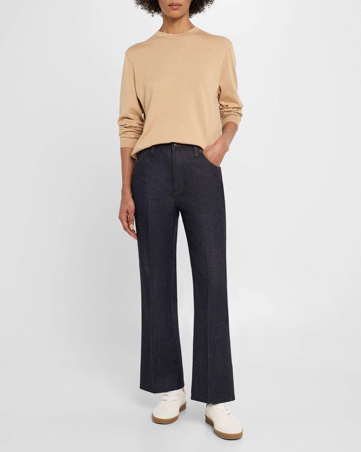 Loro Piana Ice Wish Crewneck Cotton Sweater