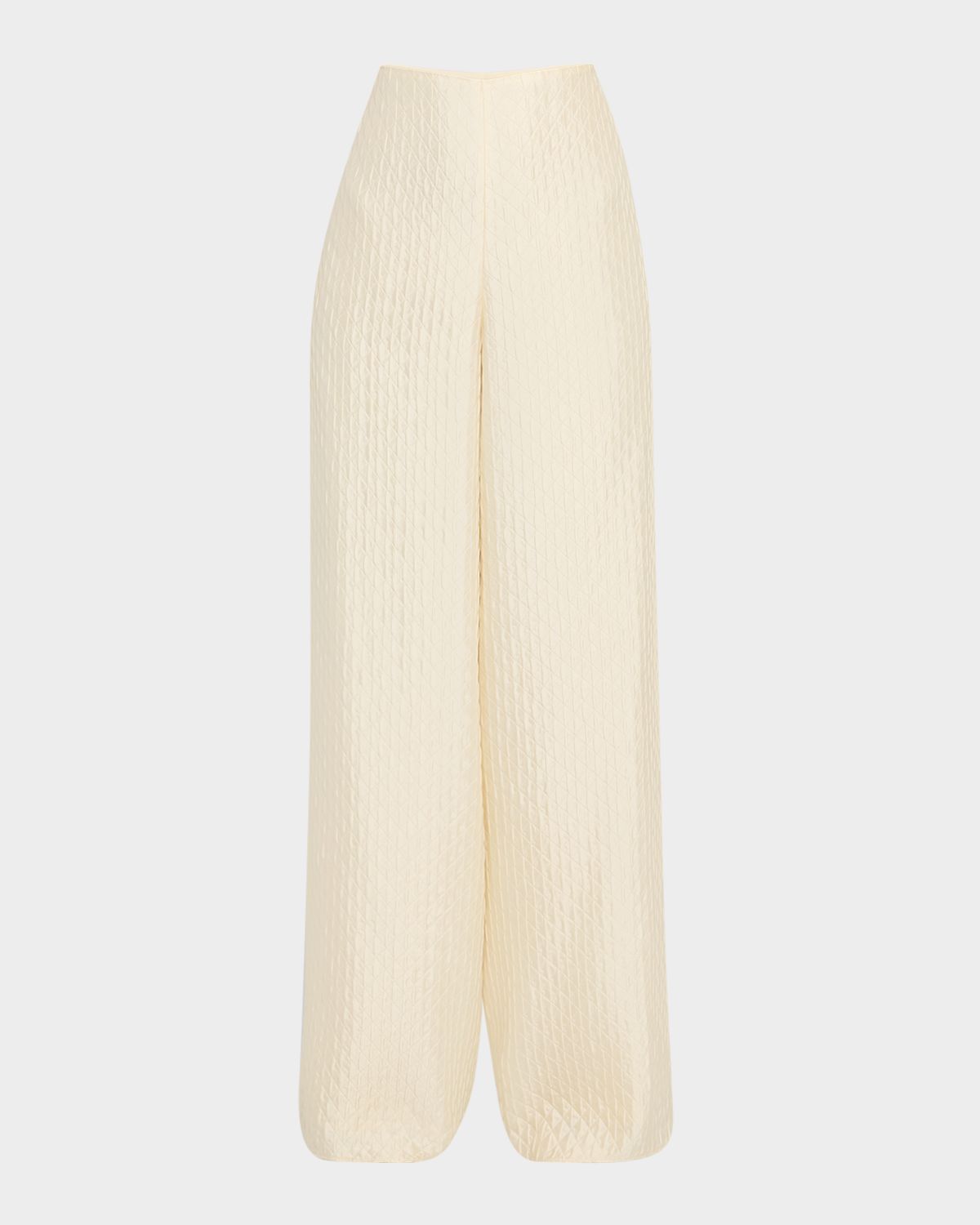 Loro Piana Dresden Diamond Cloquet Wide-Leg Trousers