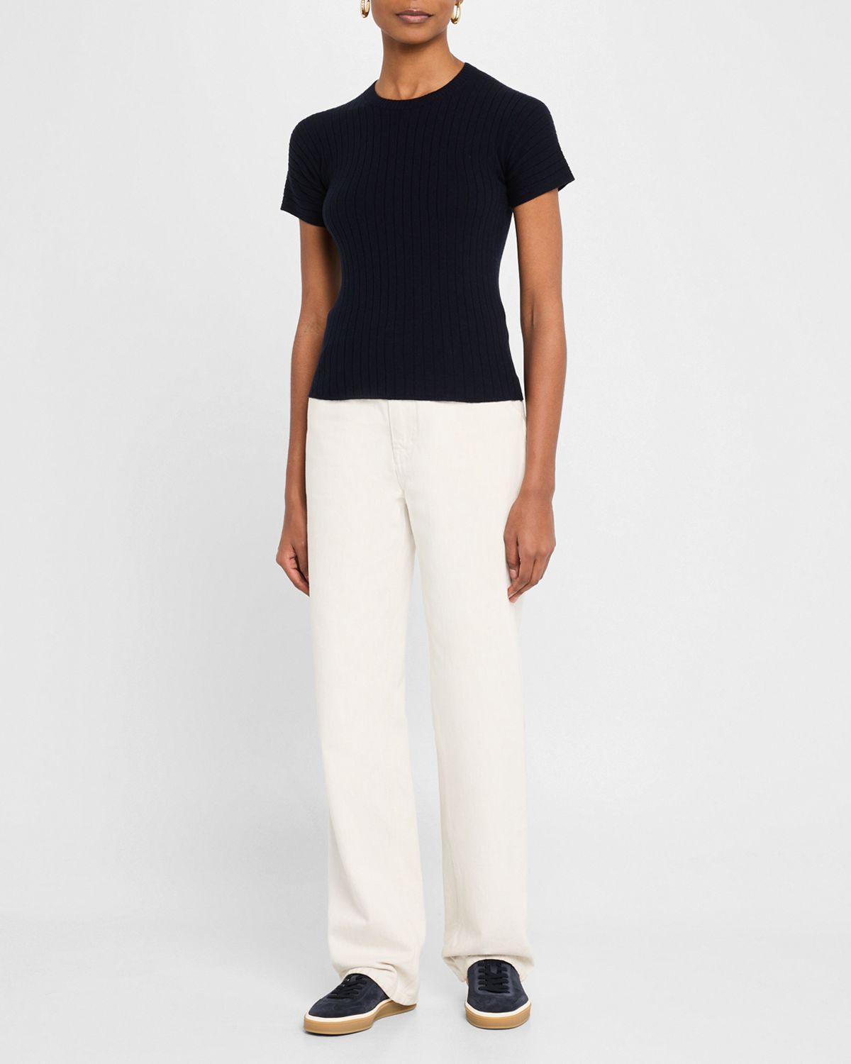 Loro Piana Rib Cashmere Baby T-Shirt