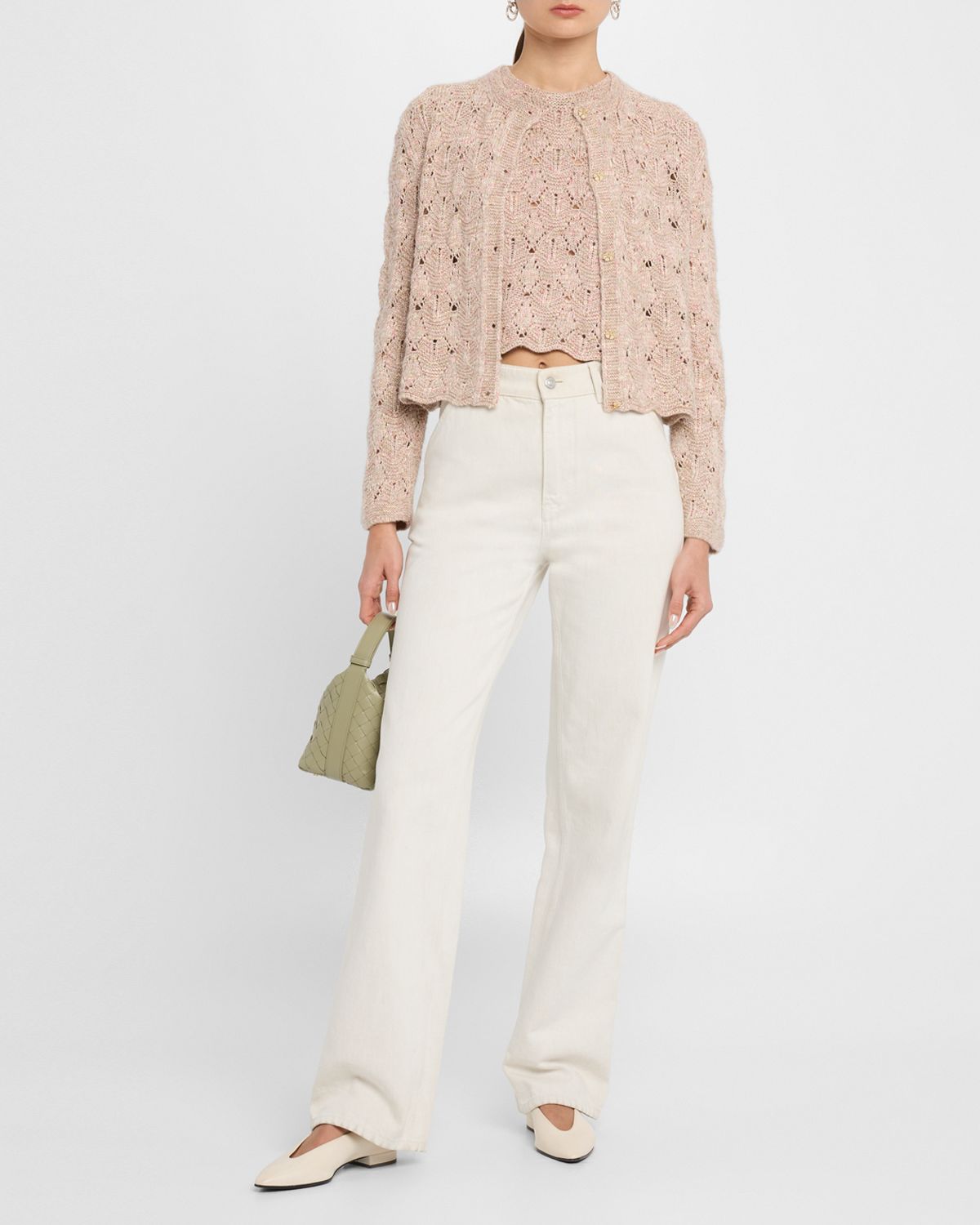 Loro Piana Verbania Linen, Silk, and Cashmere Cardigan Sweater